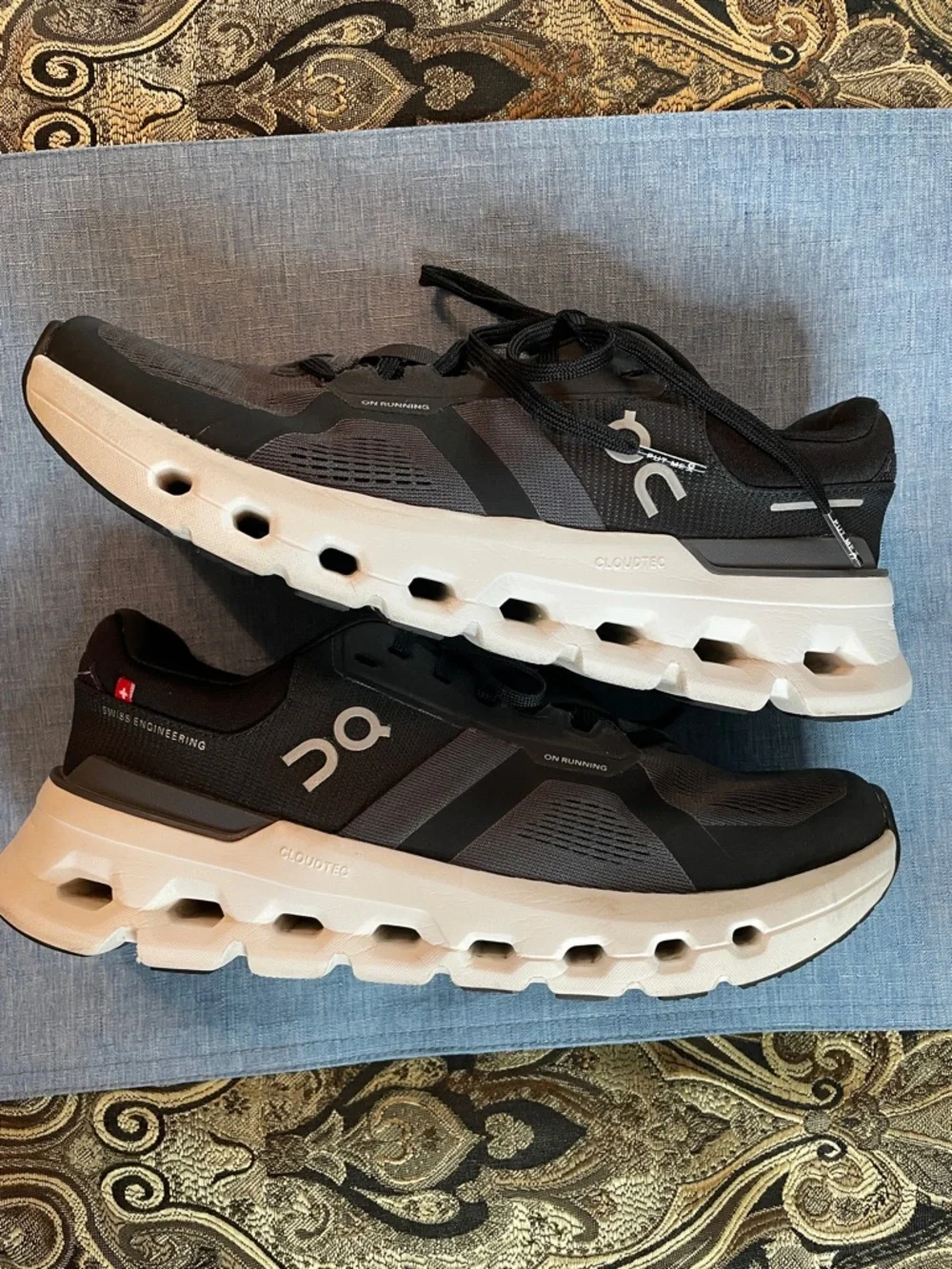 On Cloud - CloudRunner- Black, White and Charcoal Gray Women's Athletic Shoes - Picture 9 of 10